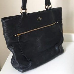 KATE SPADE Black Pebbled Leather Tote